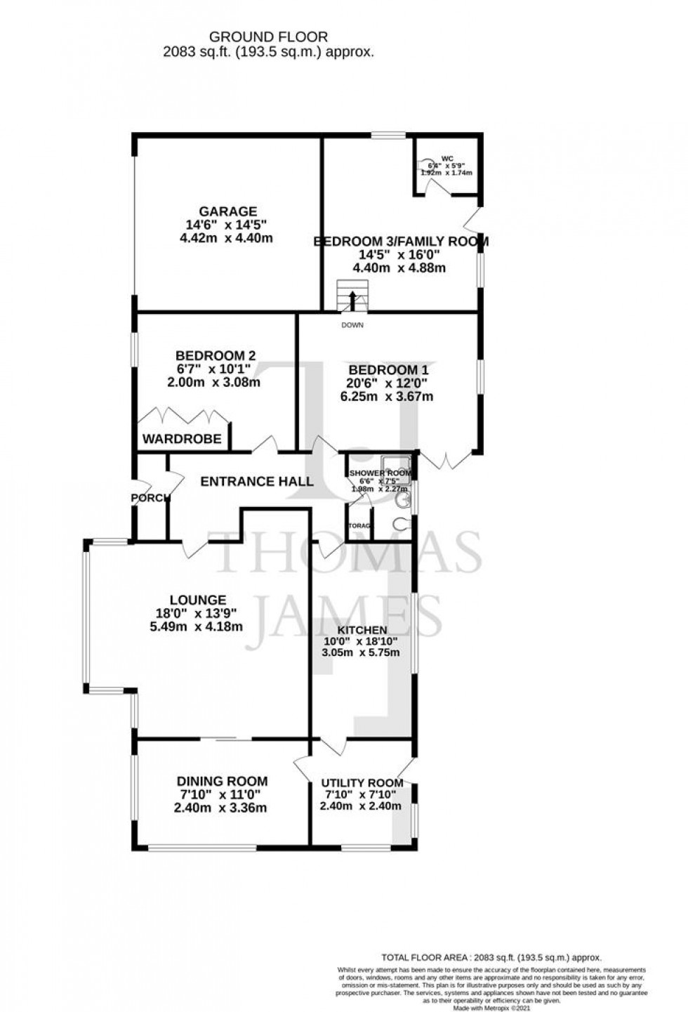 Floorplan for Little Lane, Calverton, Nottingham