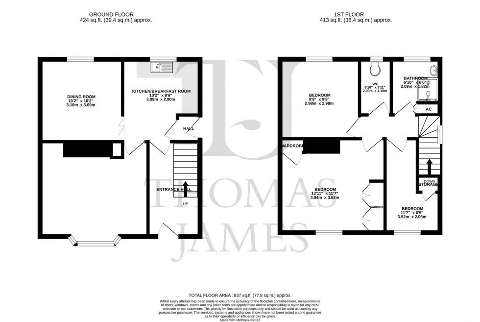 Floorplan for Park Road East, Calverton, Nottingham