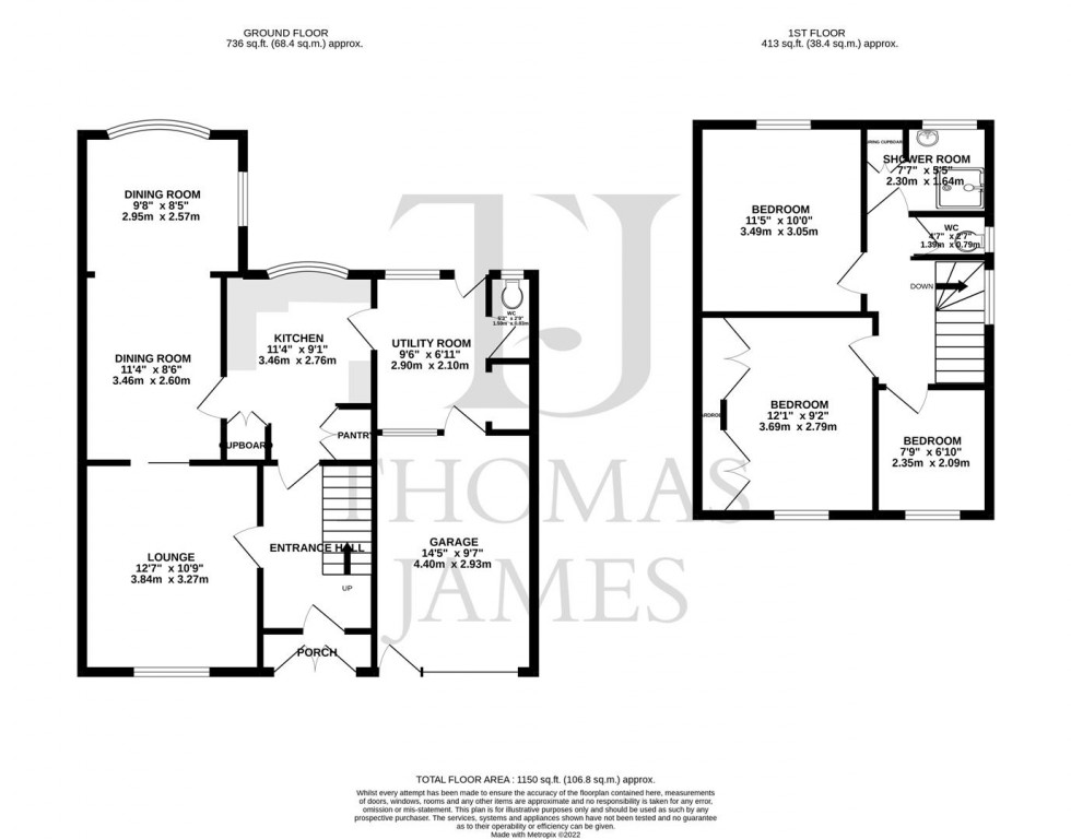 Floorplan for Flatts Lane, Calverton, Nottingham