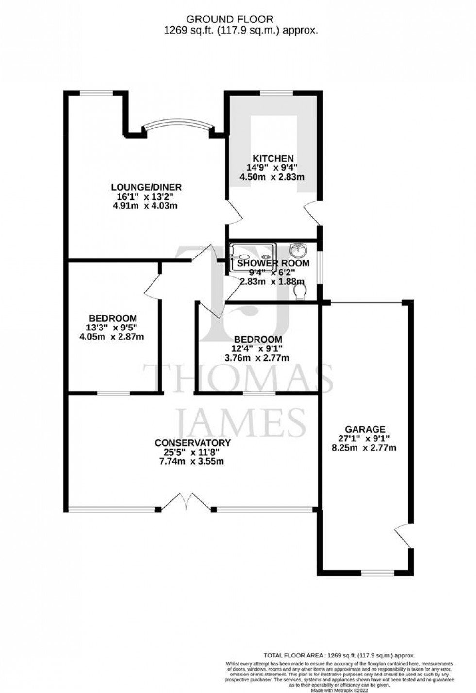 Floorplan for Broadfields, Calverton, Nottingham