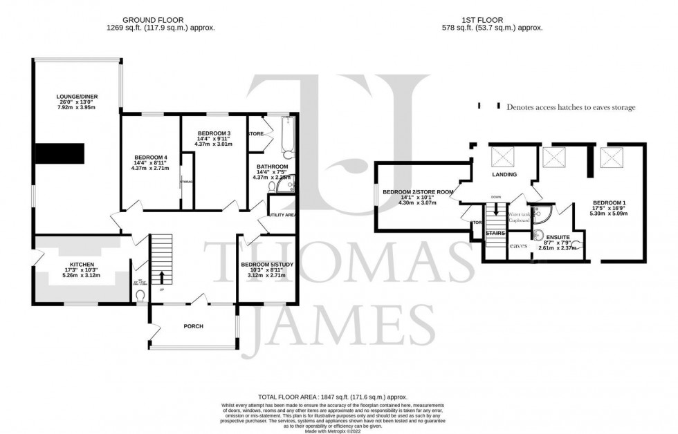 Floorplan for Sunningdale Drive, Woodborough, Nottingham