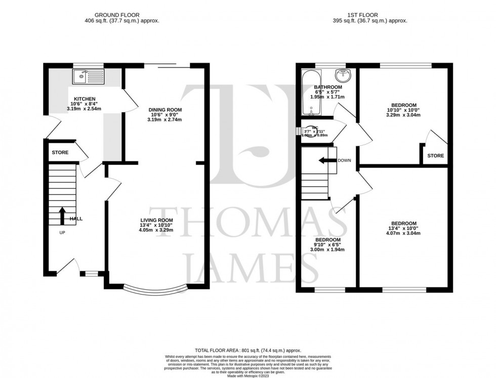 Floorplan for The Downs, Silverdale, Nottingham