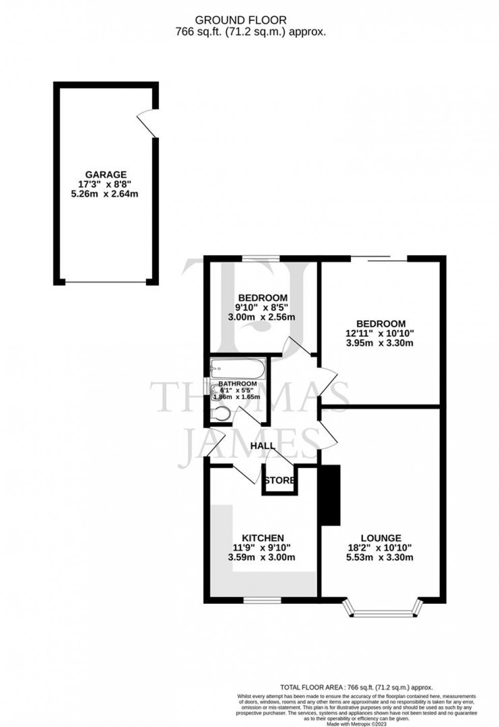 Floorplan for Gainsborough Close, Kinoulton, Nottingham