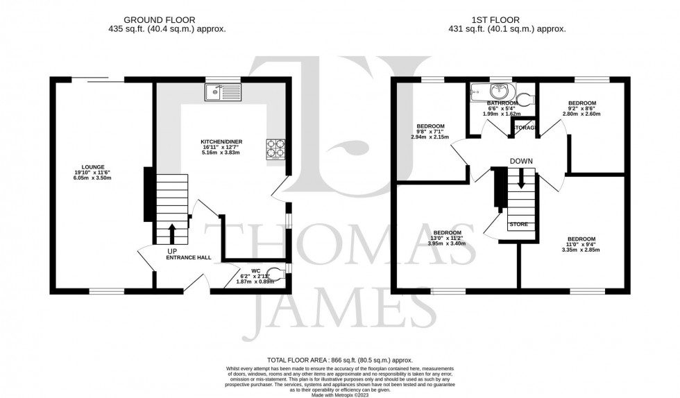 Floorplan for Chennel Nook, Cotgrave