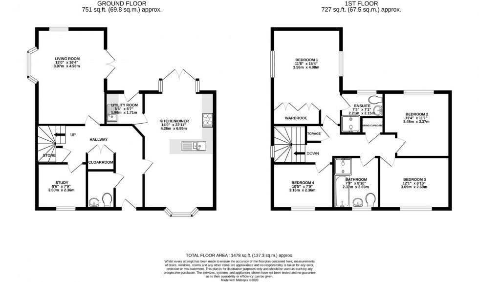 Floorplan for Harvest Drive, Cotgrave, Nottingham