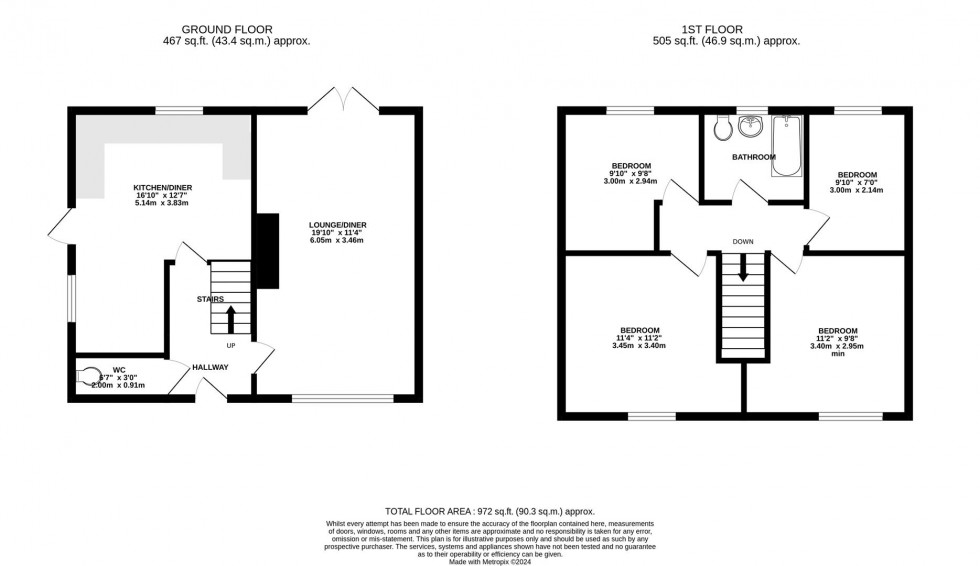 Floorplan for Ringleas, Cotgrave, Nottingham