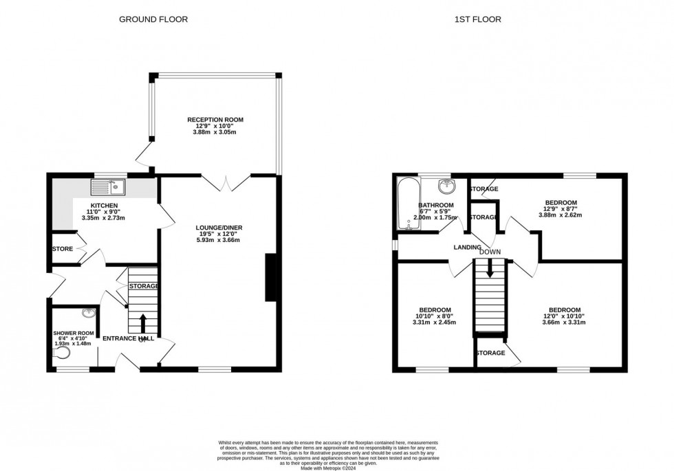 Floorplan for Peacock Crescent, Nottingham