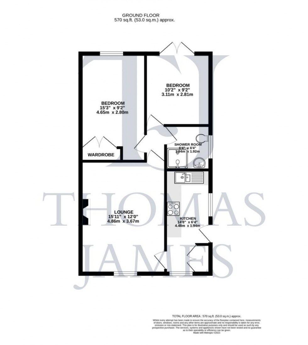 Floorplan for Wolds Drive, Keyworth