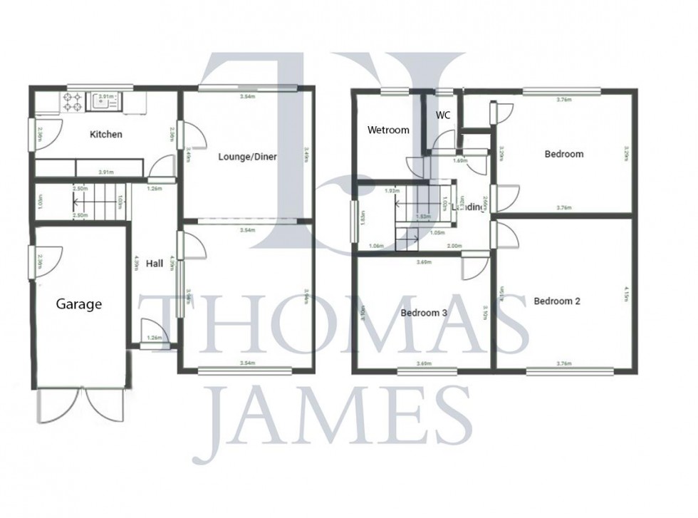 Floorplan for The Hollows, Silverdale, Nottingham