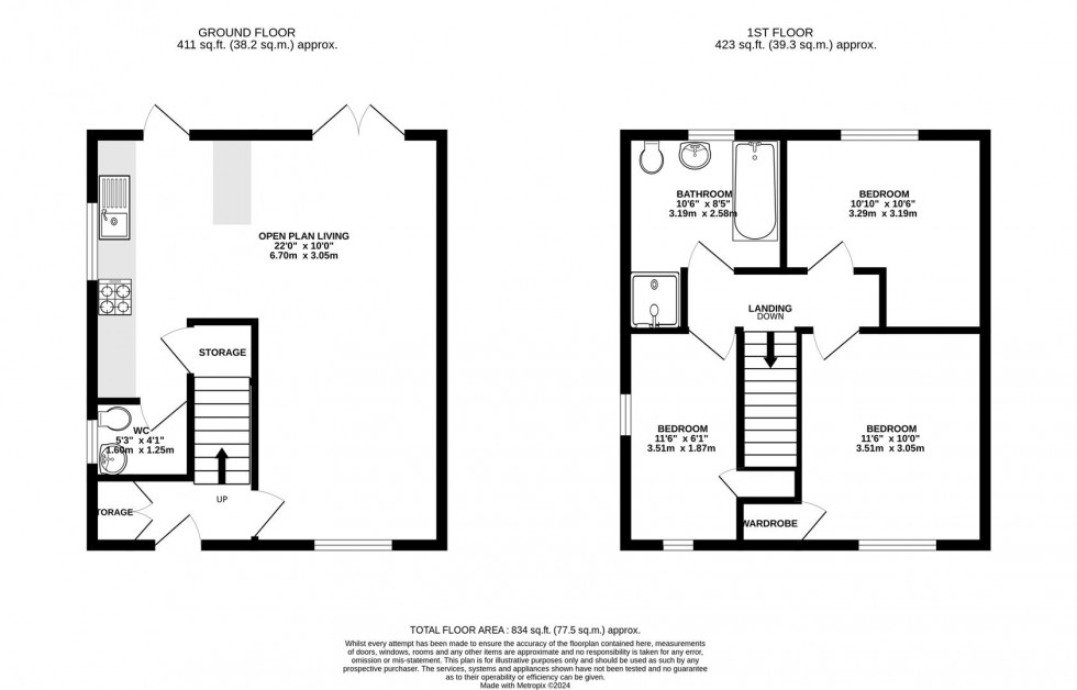 Floorplan for Farm Close, Clifton, Nottingham