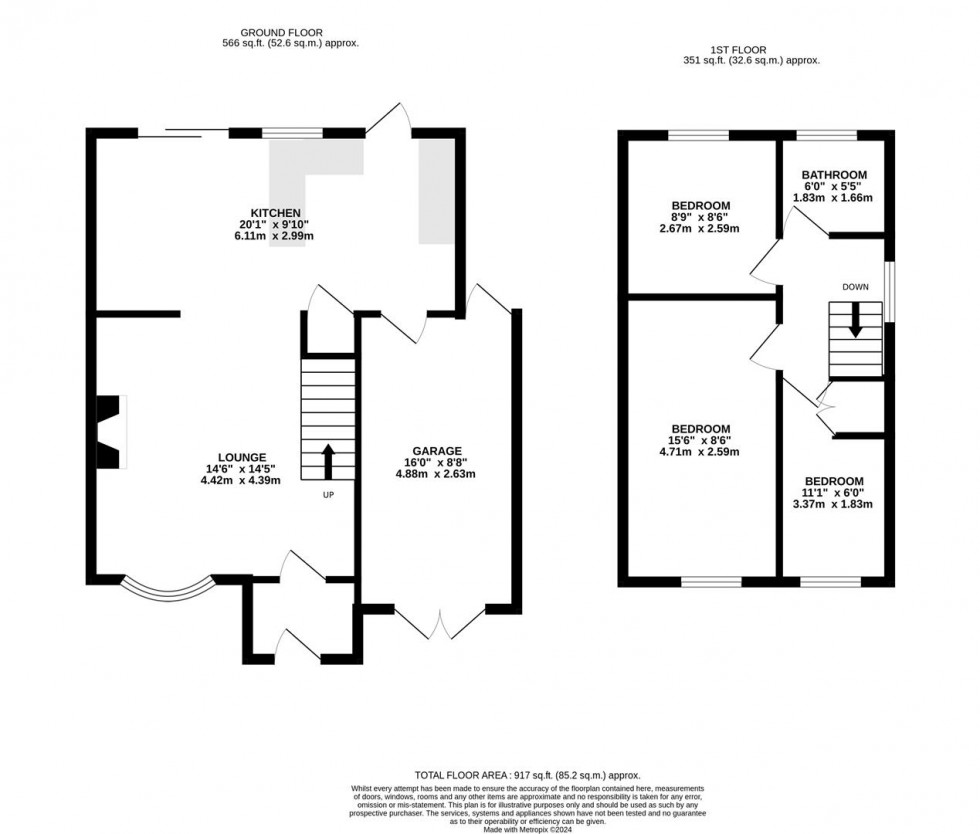 Floorplan for Fairway, Keyworth