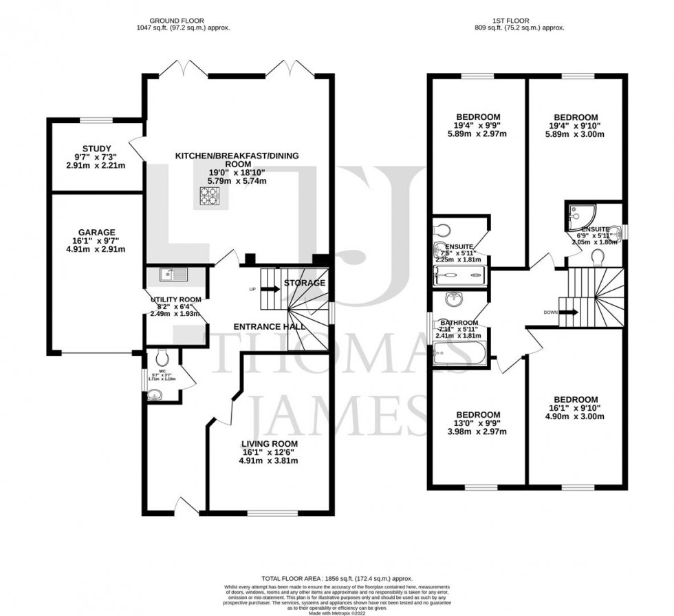 Floorplan for The Approach, Ruddington, Nottingham