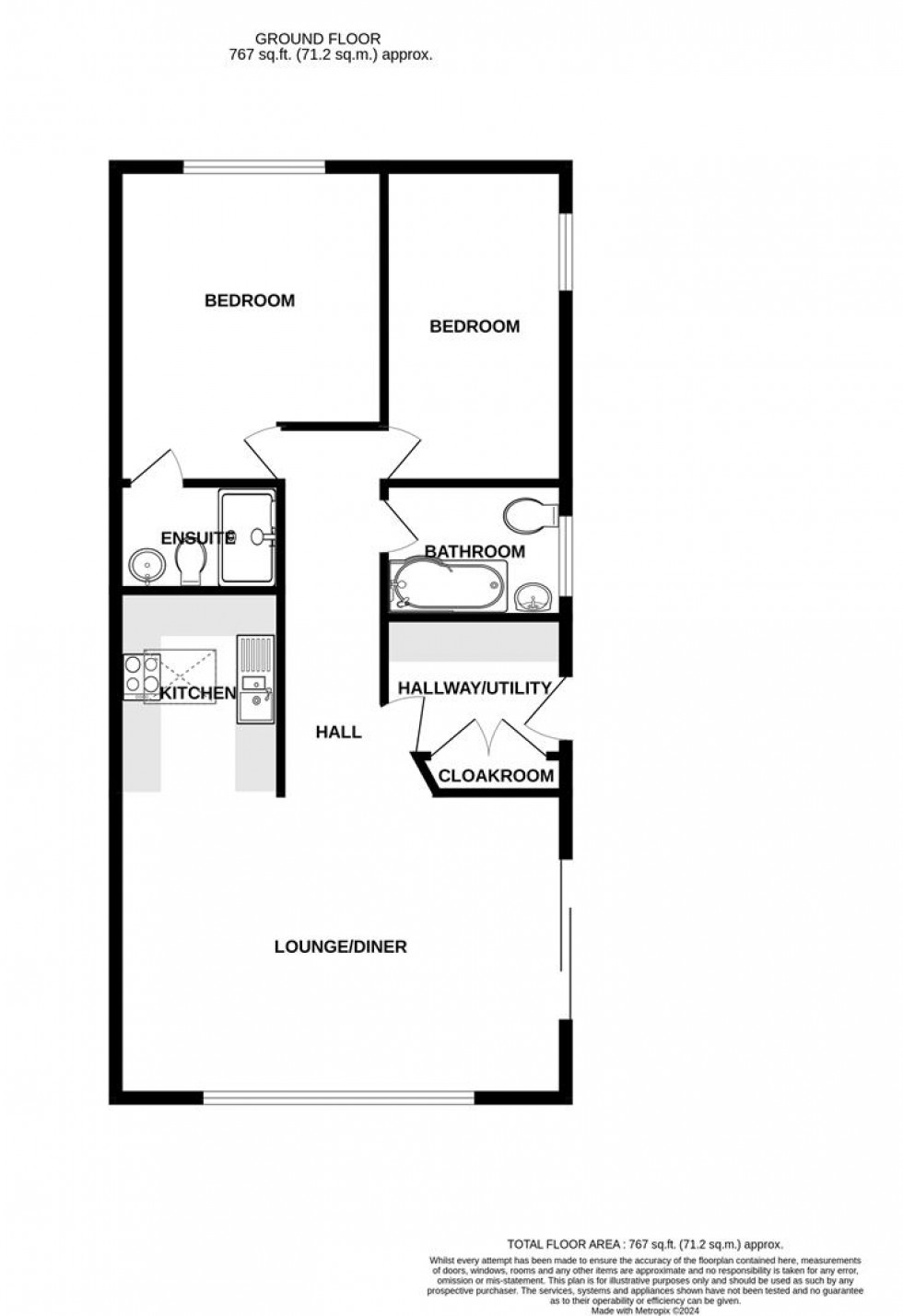 Floorplan for Risegate, Cotgrave, Nottingham