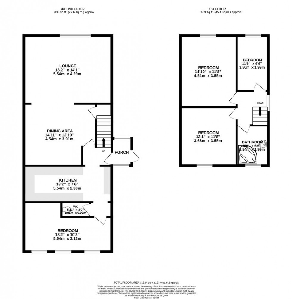 Floorplan for Wilford Road, Ruddington, Nottingham