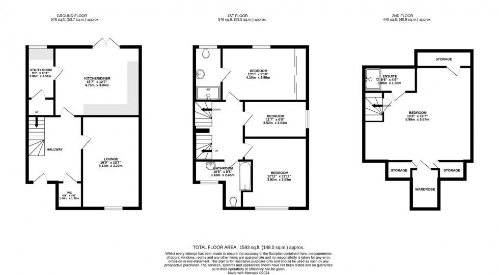 Floorplan for Lace Gardens, Ruddington