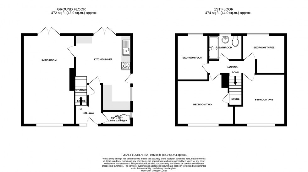 Floorplan for Grassmere, Cotgrave, Nottingham