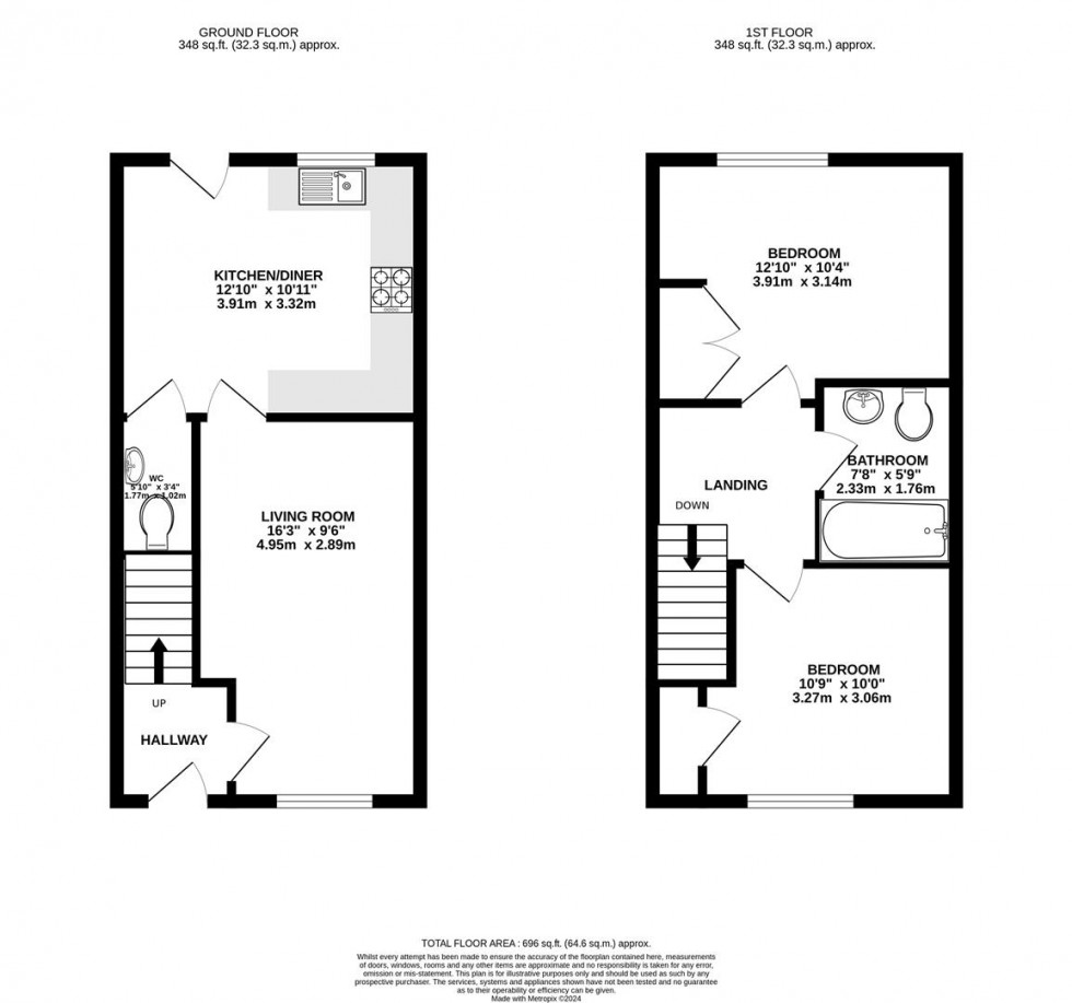 Floorplan for Hallam Drive, Radcliffe-On-Trent, Nottingham