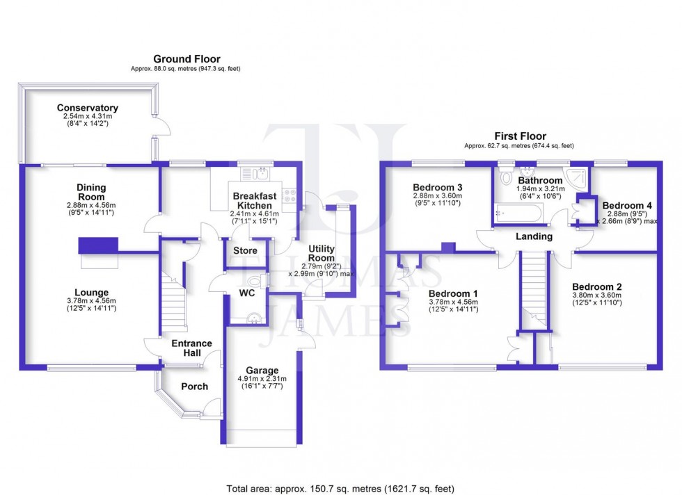 Floorplan for Sandhurst Drive, Ruddington, Nottingham