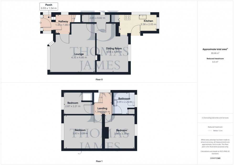 Floorplan for Abingdon Drive, Ruddington, Nottingham