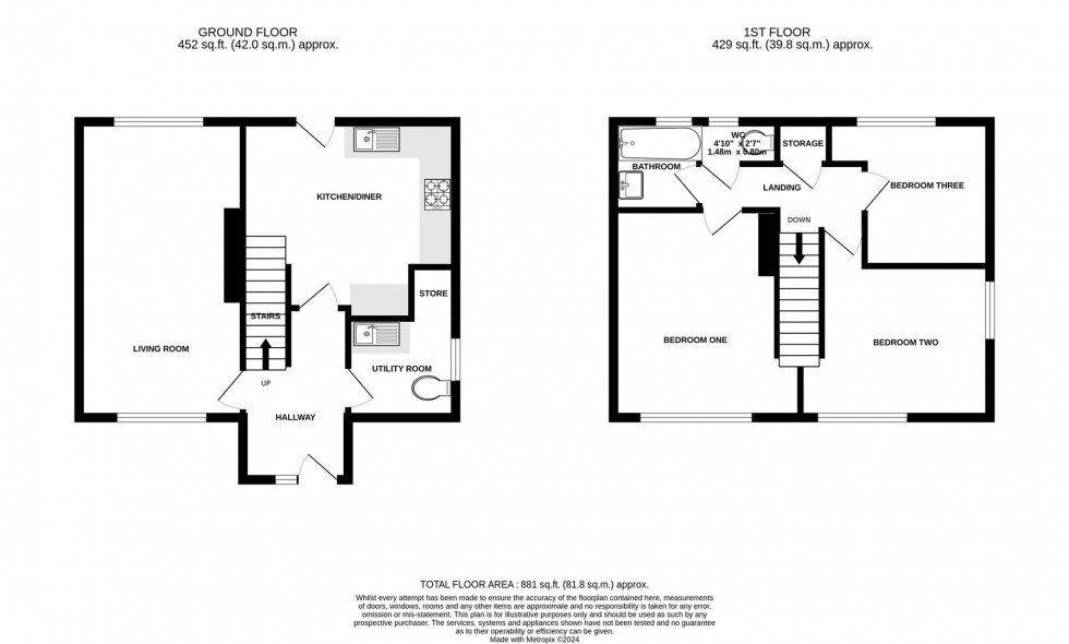 Floorplan for Grassmere, Cotgrave, Nottingham