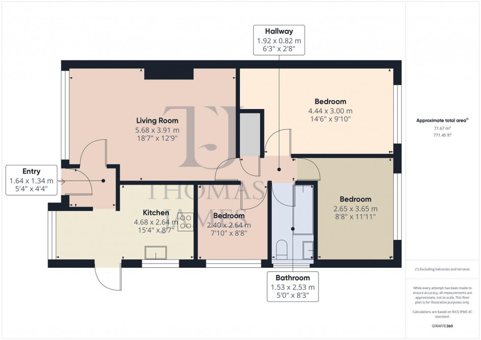 Floorplan for Brookthorpe Way, Silverdale, Nottingham