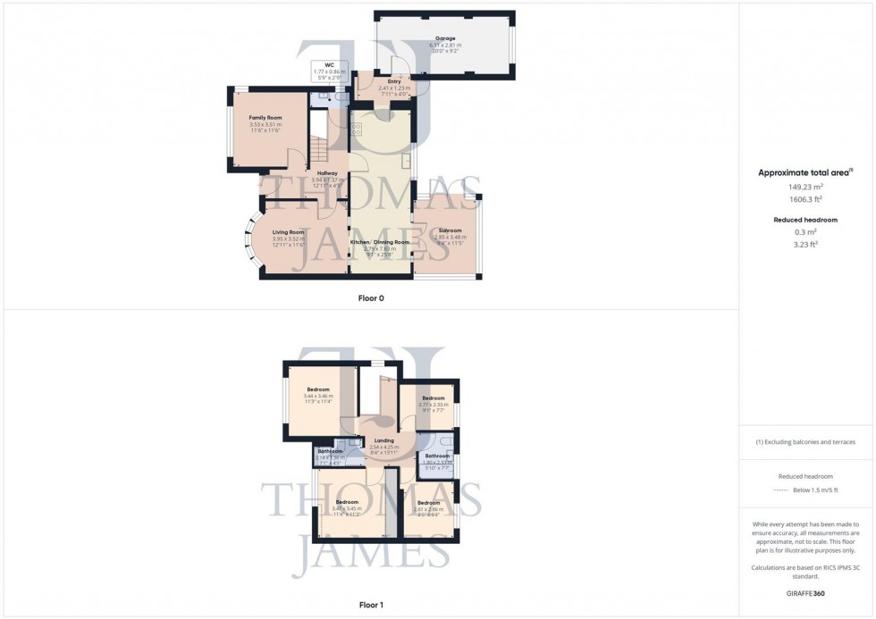 Floorplan for Flawforth Avenue, Ruddington, Nottingham