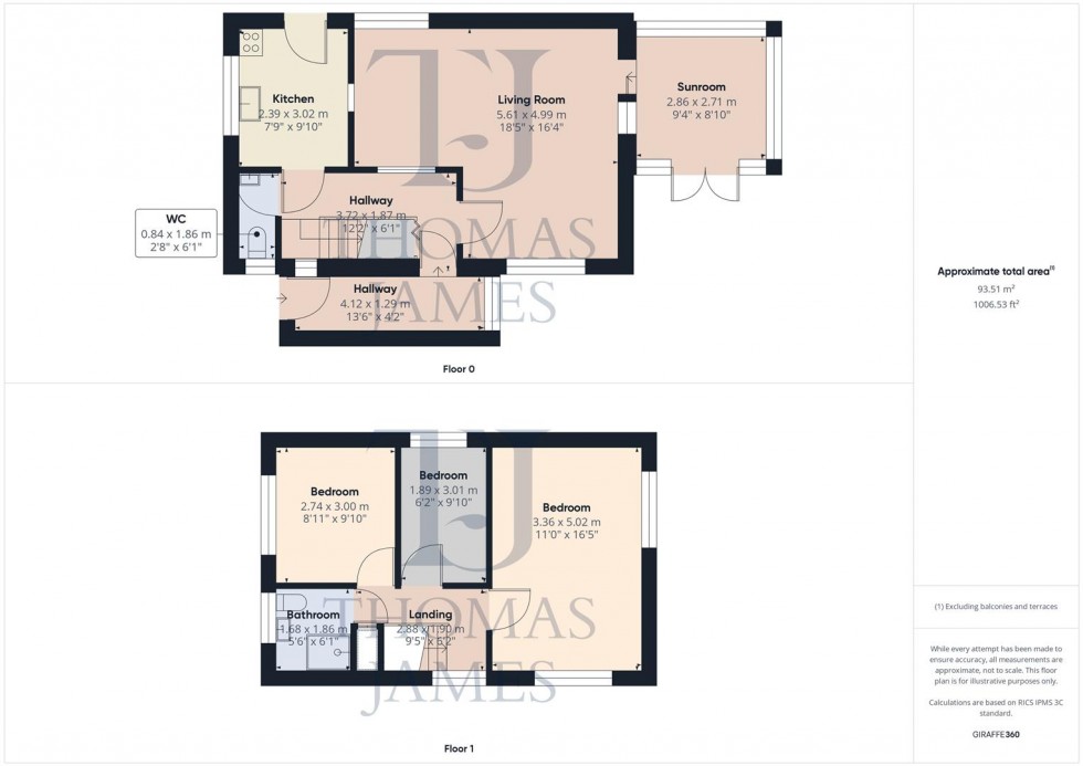 Floorplan for Rainham Gardens, Ruddington, Nottingham