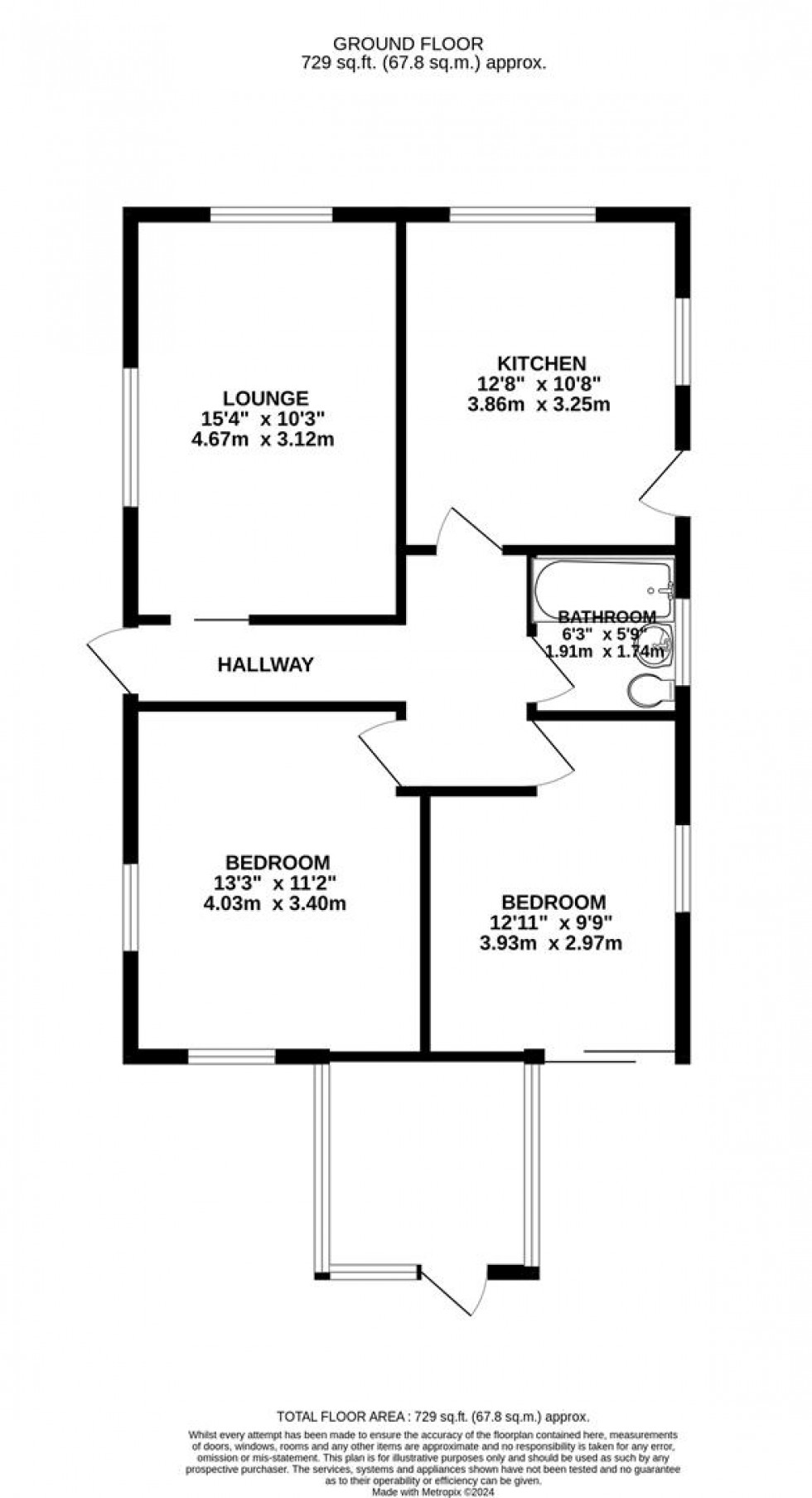 Floorplan for Hall Drive, Gotham, Nottingham