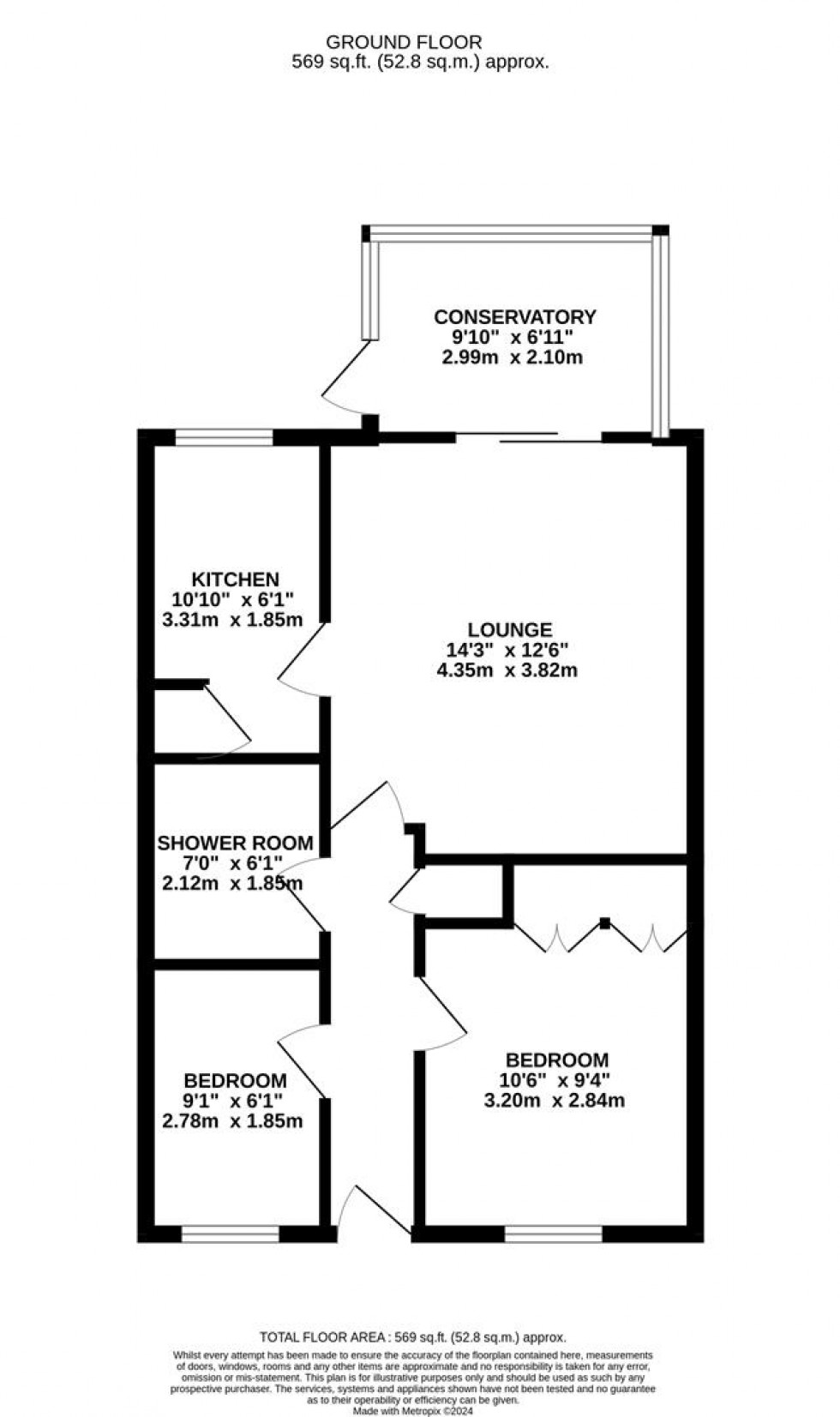 Floorplan for Shrimpton Court, Ruddington, Nottingham