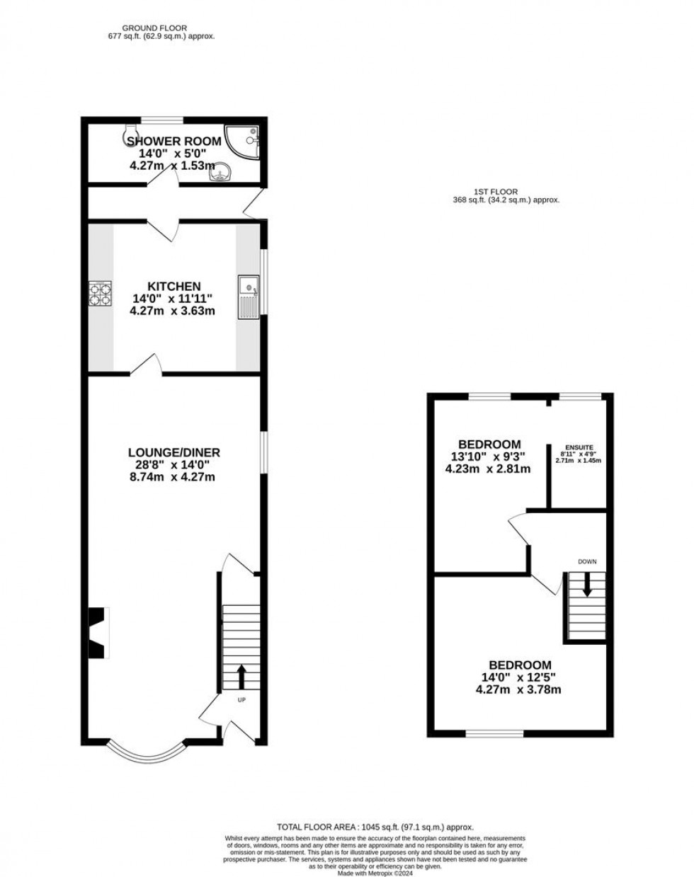 Floorplan for Wilford Road, Ruddington, Nottingham