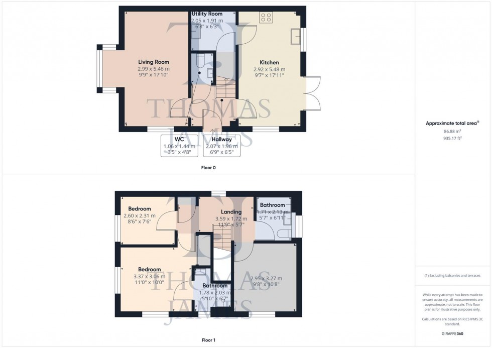 Floorplan for Orme Grove, Keyworth, Nottinghamshire