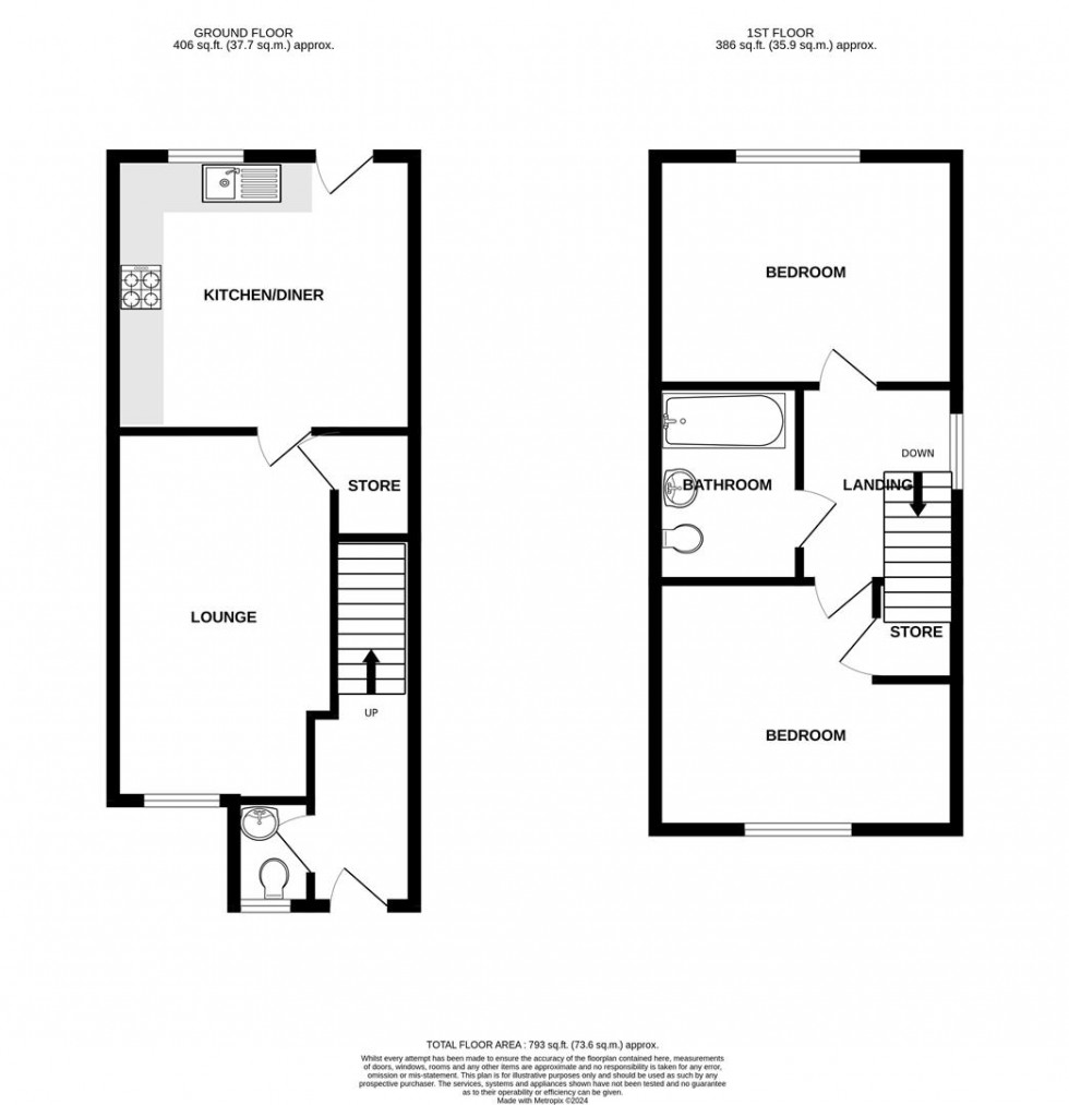 Floorplan for Bumblebee Close, East Leake