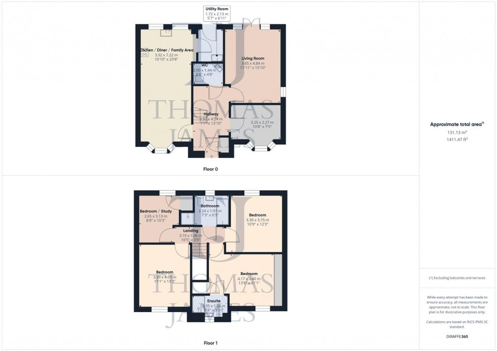 Floorplan for Harvest Drive, Cotgrave