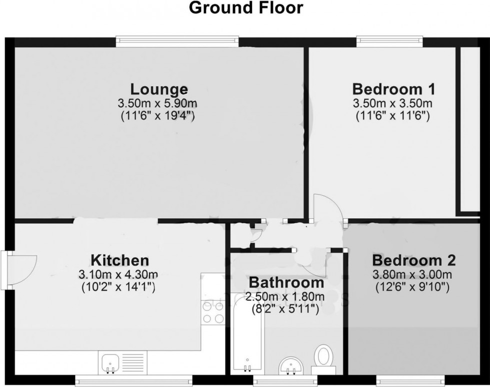 Floorplan for Sellars Avenue, Ruddington, Nottingham