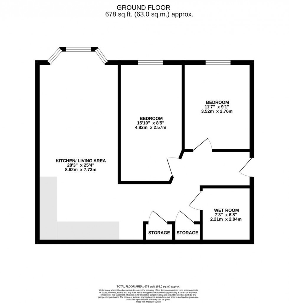 Floorplan for Rufford Walk, Ruddington, Nottingham