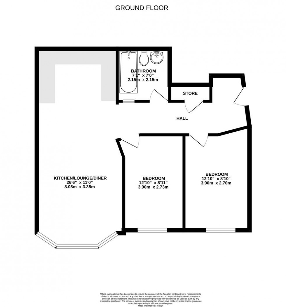 Floorplan for Rufford Walk, Ruddington, Nottingham