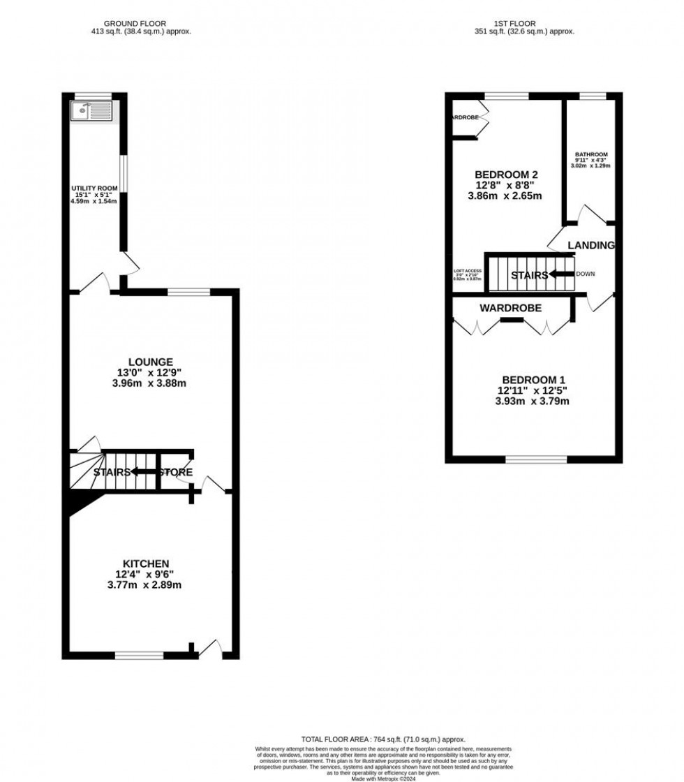 Floorplan for Birkin Avenue, Ruddington, Nottingham