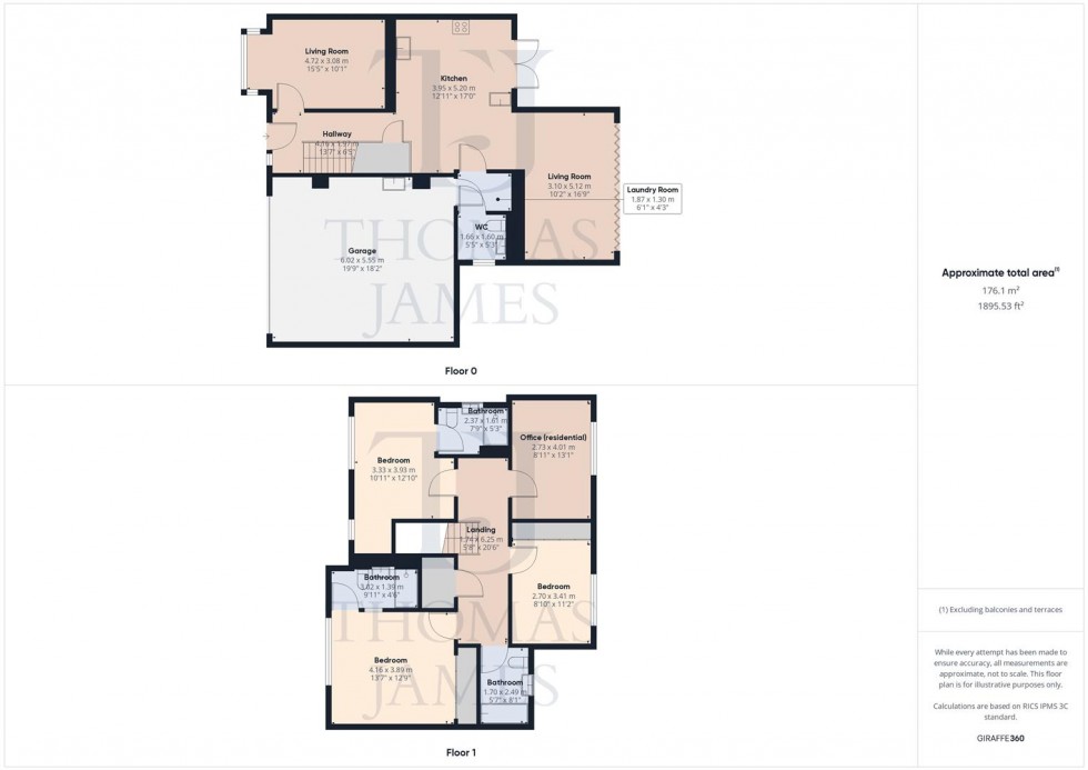 Floorplan for Warbler Close, Ruddington, Nottingham