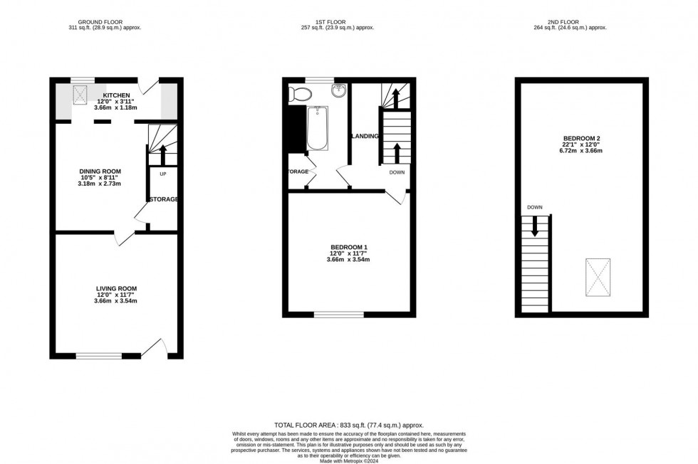 Floorplan for High Street, Ruddington, Nottingham