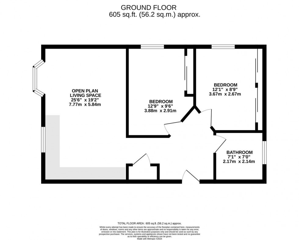 Floorplan for Rufford Walk, Loughborough Road, Ruddington, Nottingham