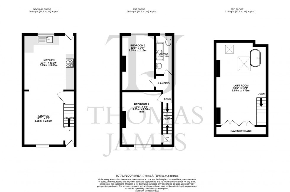 Floorplan for Charles Street, Ruddington, Nottingham