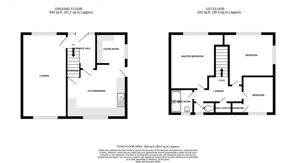 Floorplan for Willowdene, Cotgrave, Nottingham