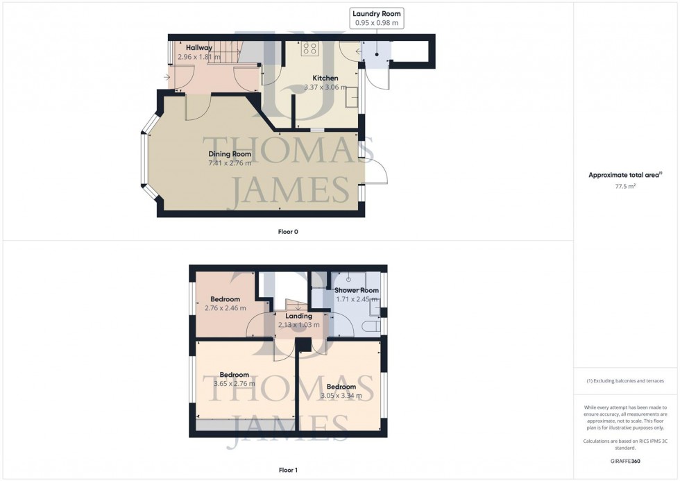 Floorplan for Tudor Road, West Bridgford, Nottingham