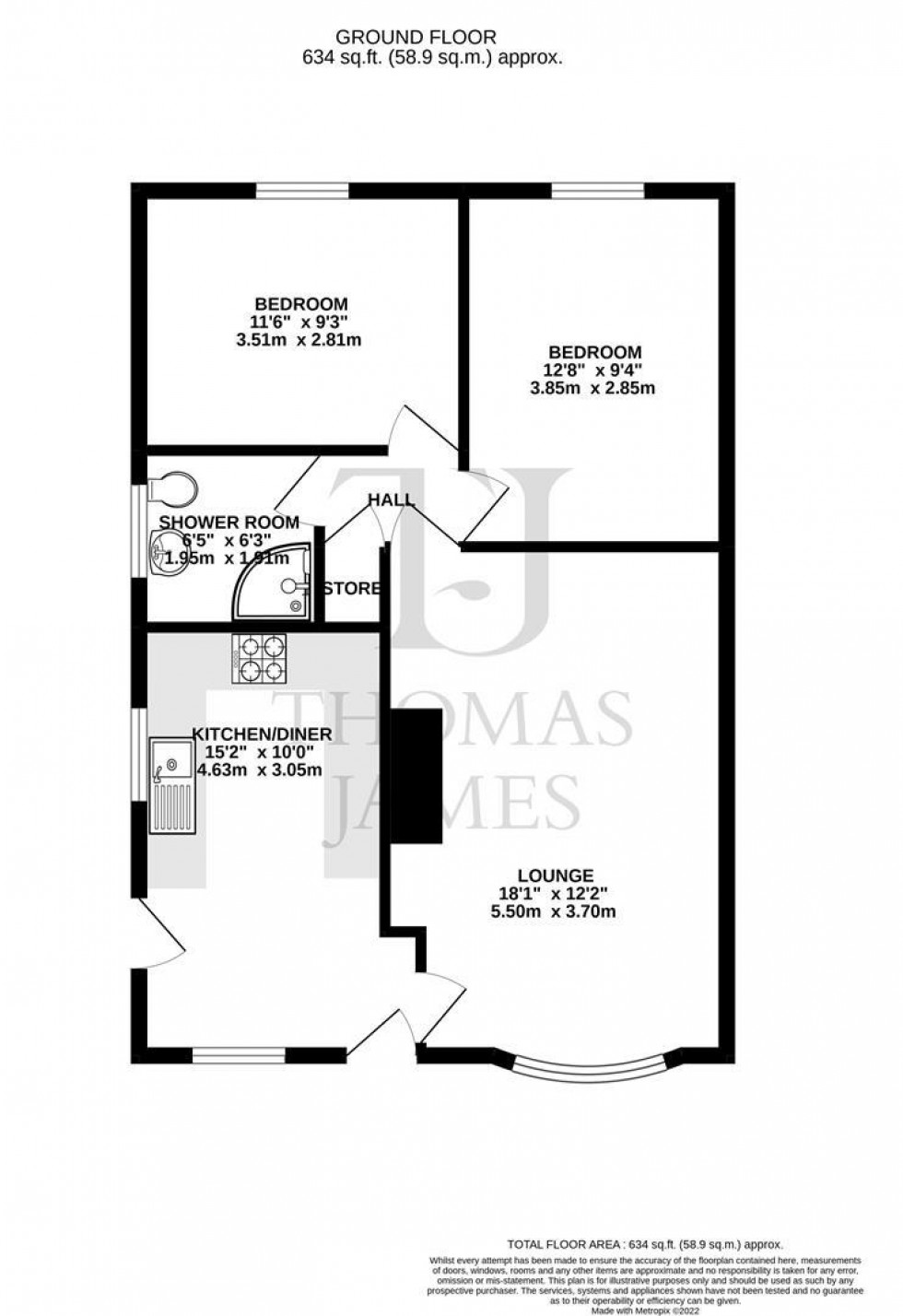 Floorplan for Mill Lane, Cotgrave, Nottingham