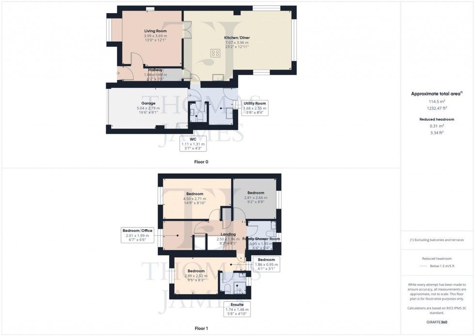 Floorplan for Runcie Close, Cotgrave, Nottingham