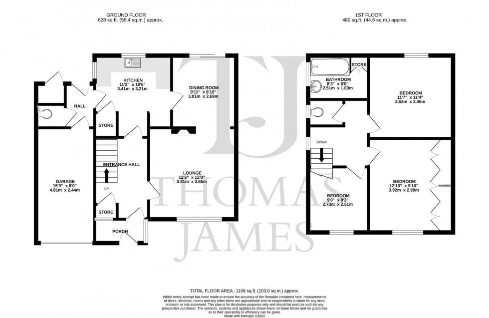 Floorplan for Western Fields, Ruddington, Nottingham