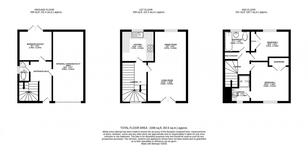 Floorplan for Cooper Gardens, Ruddington, Nottingham