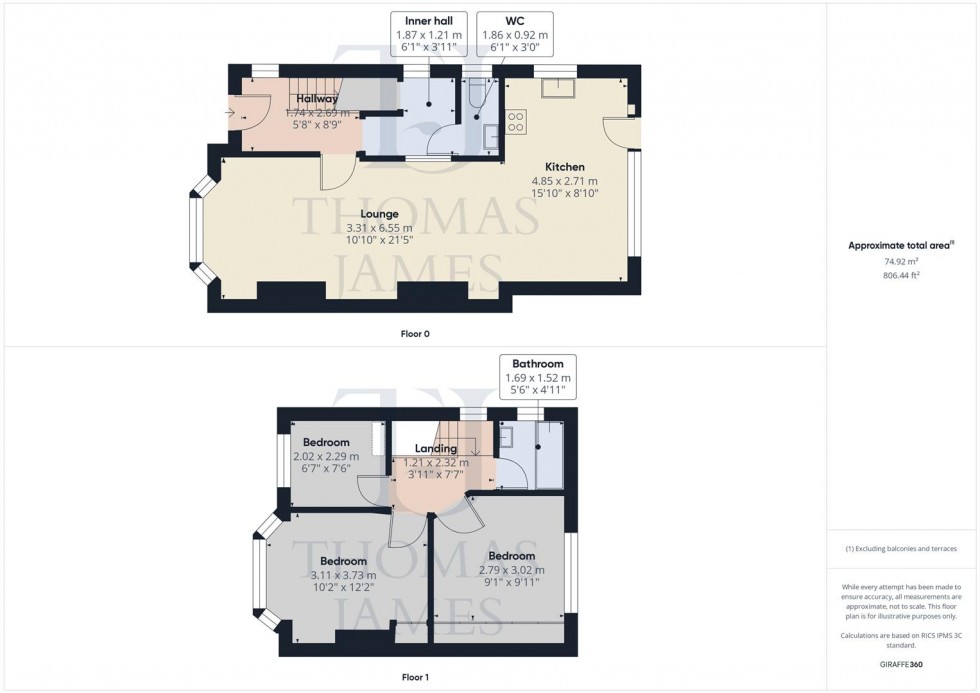 Floorplan for Ashworth Avenue, Ruddington, Nottingham