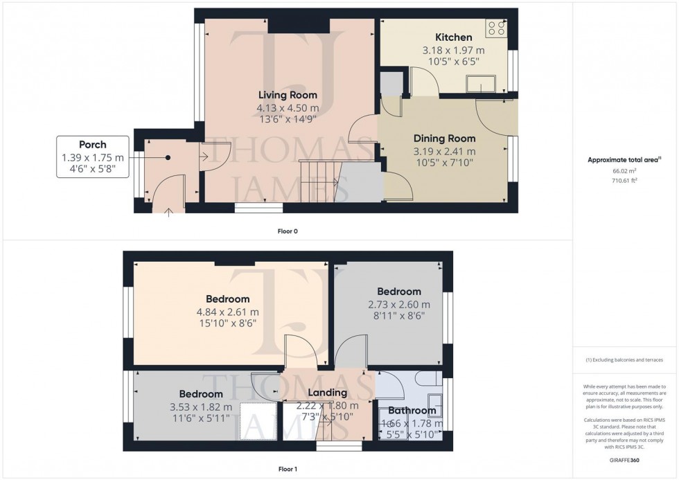 Floorplan for Fairway, Keyworth, Nottingham